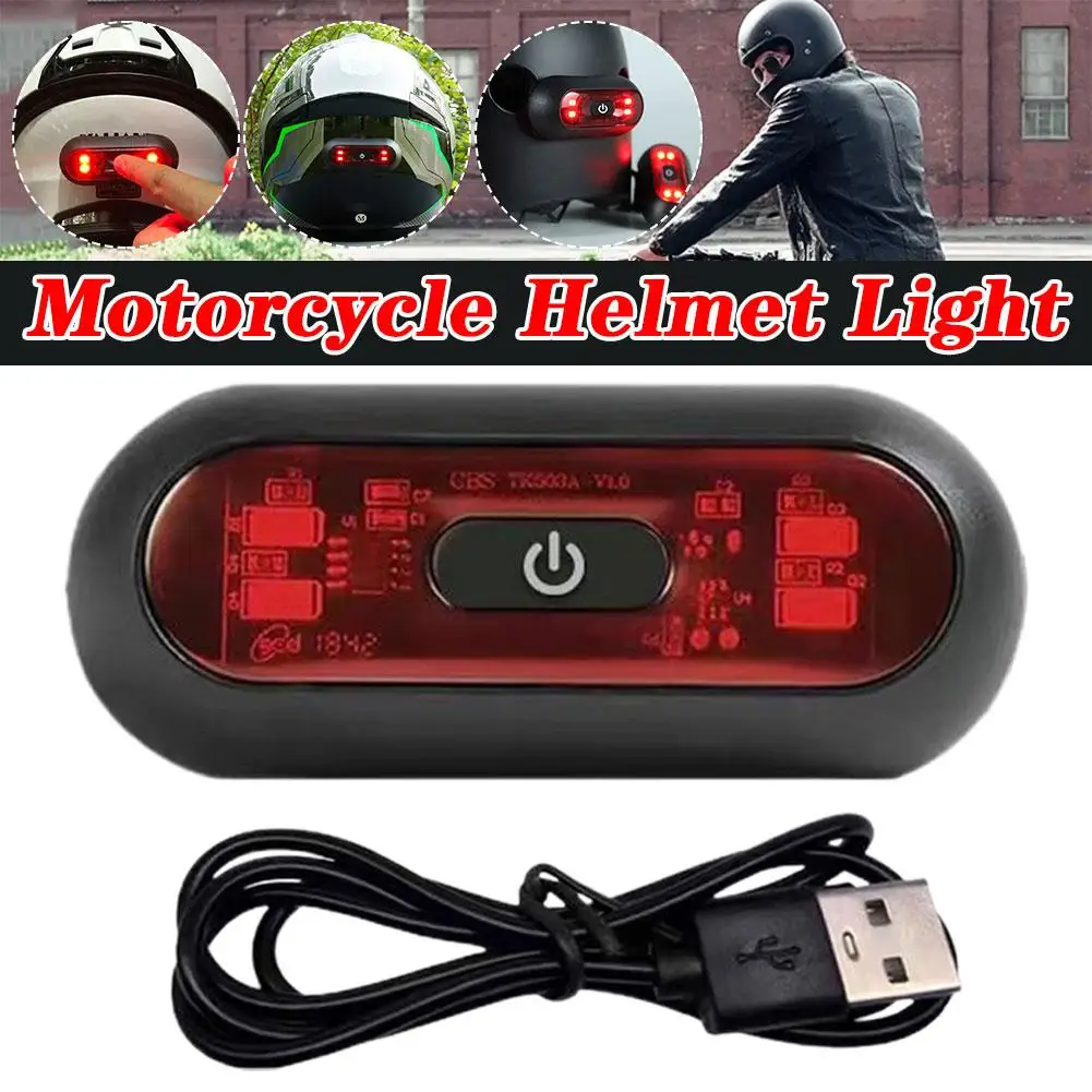 

Motorcycle Helmet Warning Light Night Riding Warning Usb Light Safe Color Driving Waterproof Flashing Charging Led Light W4u0