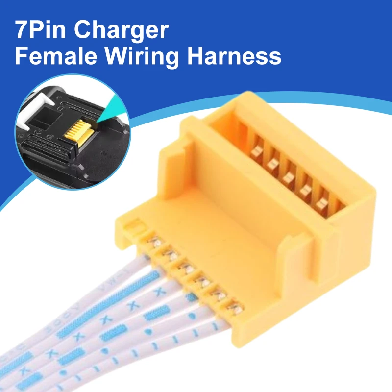 BL1850 BL1830 PCB BMS 7Pin Charger Female Wiring Harness/Male Battery Holder/Charging Protection Board Connector Terminal