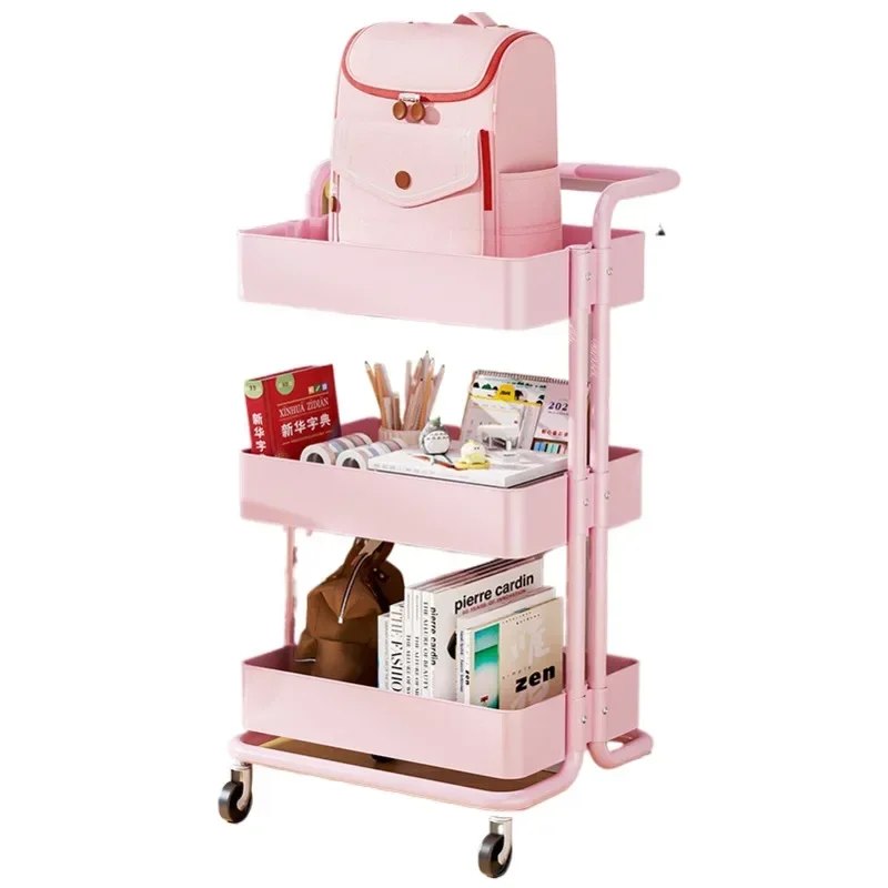 

Student School Bag Storage Rack Can Be Mobile Book Storage Cart Home Multi-layer Debris Organizer Multi-functional Bathroom Rack