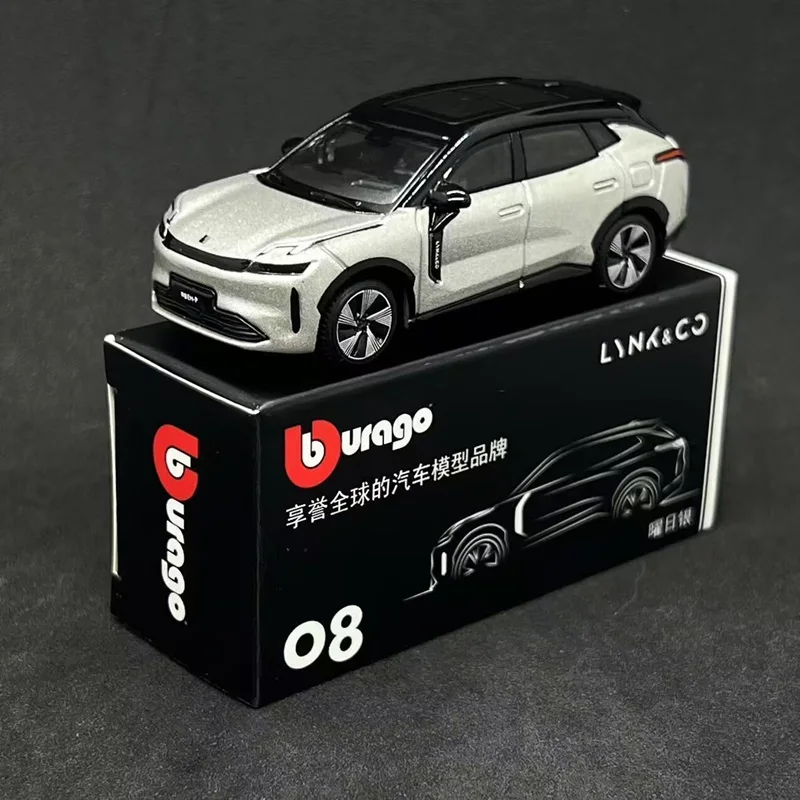 

Bburago 1:64 LYNK & CO 08 EM-P SUV, модель автомобиля из сплава, литая под давлением металлическая имитация новых энергетических транспортных средств, коллекция моделей автомобилей, детская игрушка в подарок