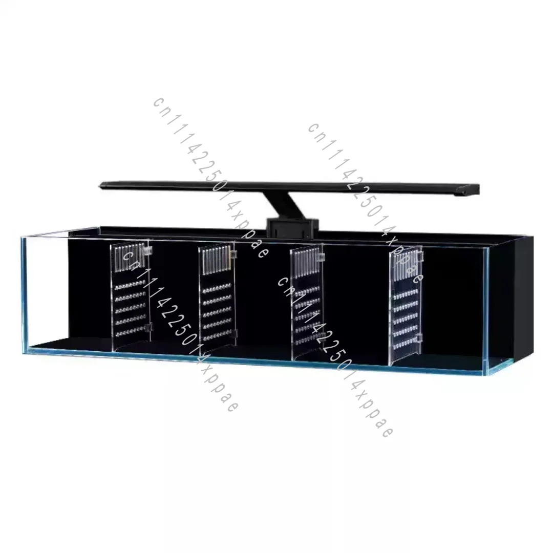 Small Ecological Water Change Multi-format Modular Partition Aquarium System Self-cleaning Glass Fish Tank Built-in Filter
