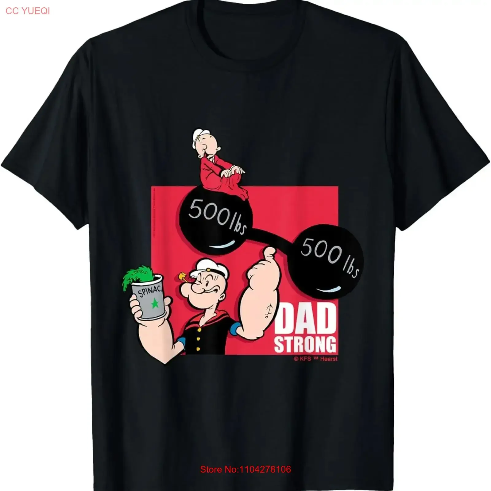 Strong Dad Retro Sailor Style Adult Black Cotton Merch T Shirt long or short sleeves vintage Washed Casual Soft