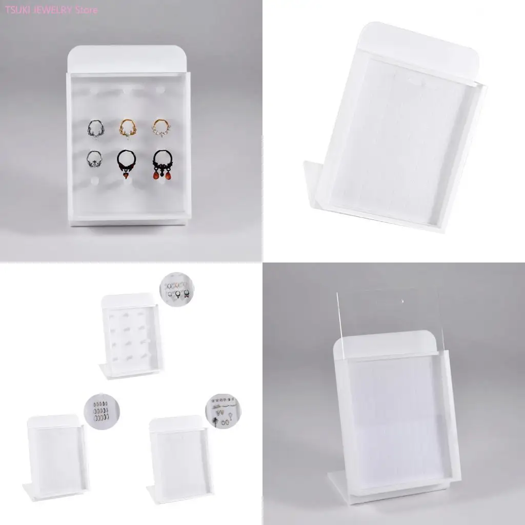 62KE Elegant Acrylic Storage Board For Earrings Nose Rings Belly Rings Lip Rings Body Jewelry Display Container