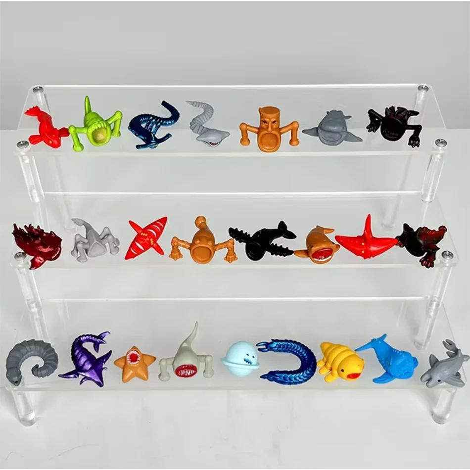24-teiliges Set Tiefsee-Monster Actionfiguren Spielzeug PVC-Modell Puppe Seefresser Tiefsee-Kreatur Fangeschenk Seetier-Modell