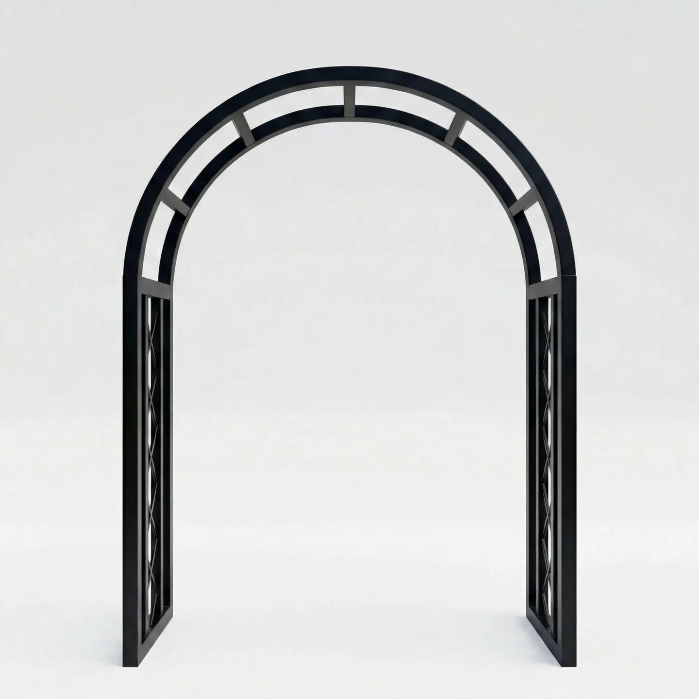 LH square tube arched wrought iron vine climbing frame outdoor courtyard garden decorative vine climbing frame