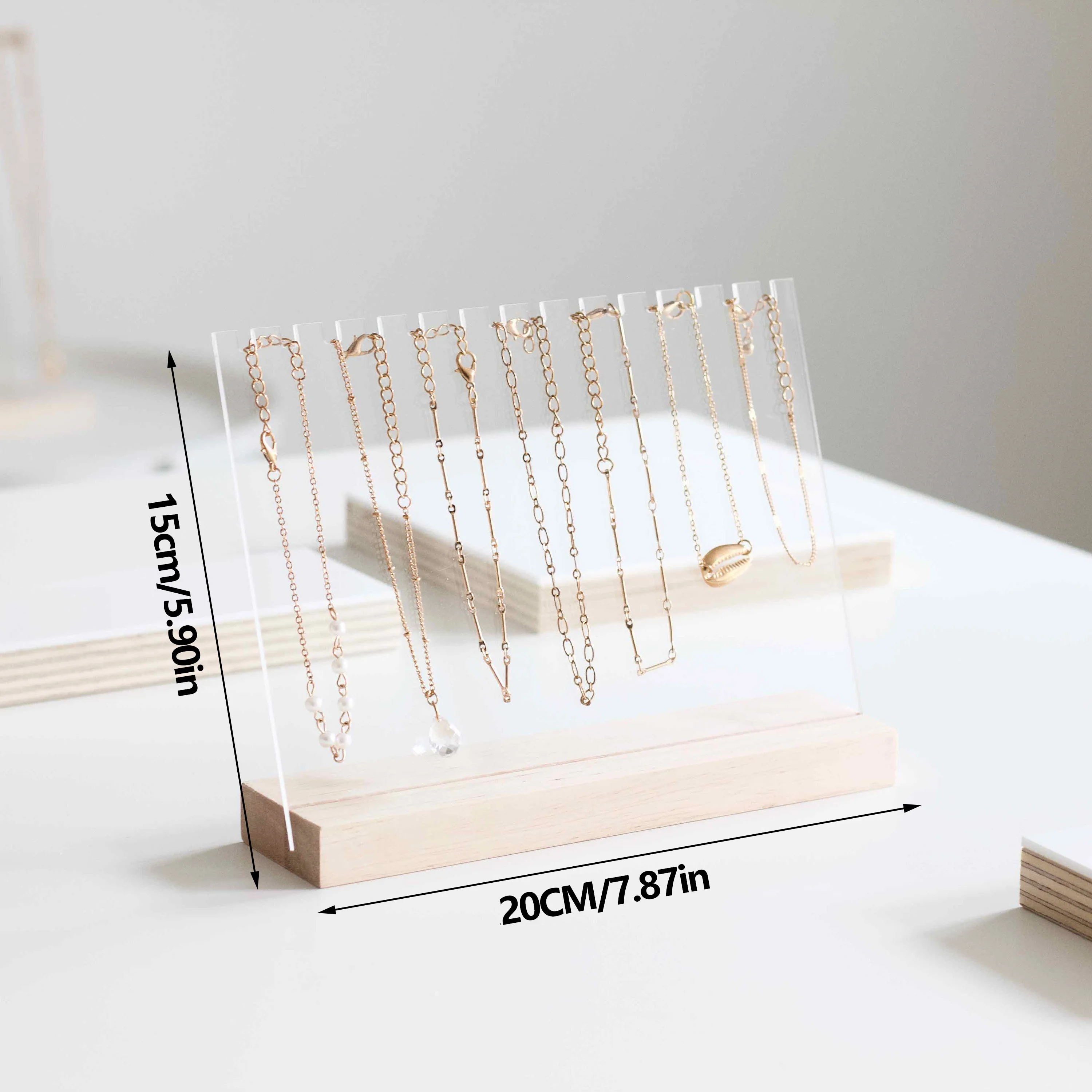 Necklace Holder and Bracelet Stand ROMANE, Jewelry Stand Wood and Jewelry Organizer for Stores ,Gifts for Mom ,For Girls