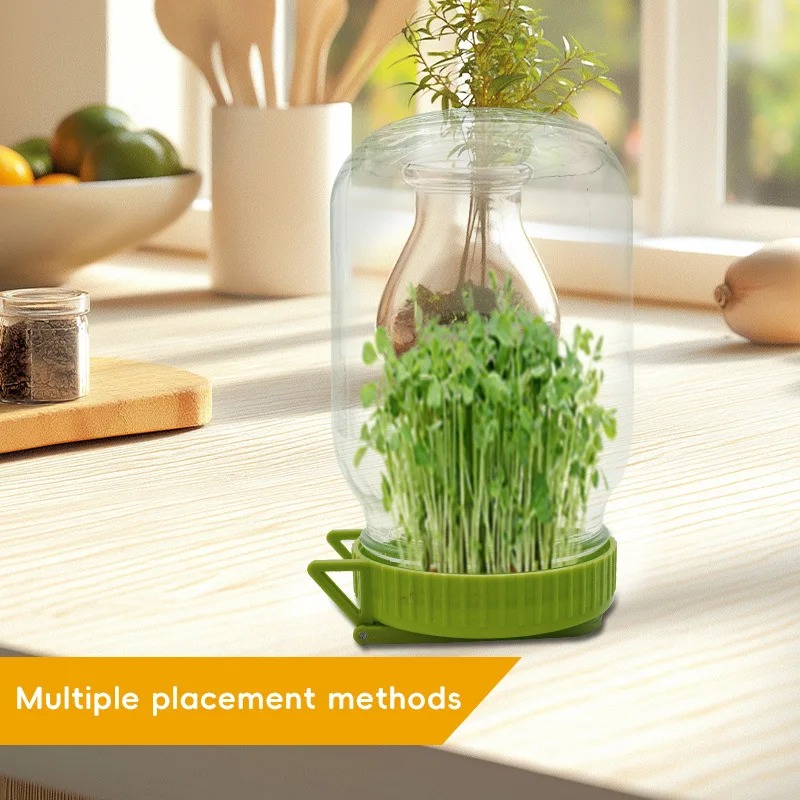 New one piece wholesale with bracket germination jar lid easy seed germination bean sprouting planting kit germinations