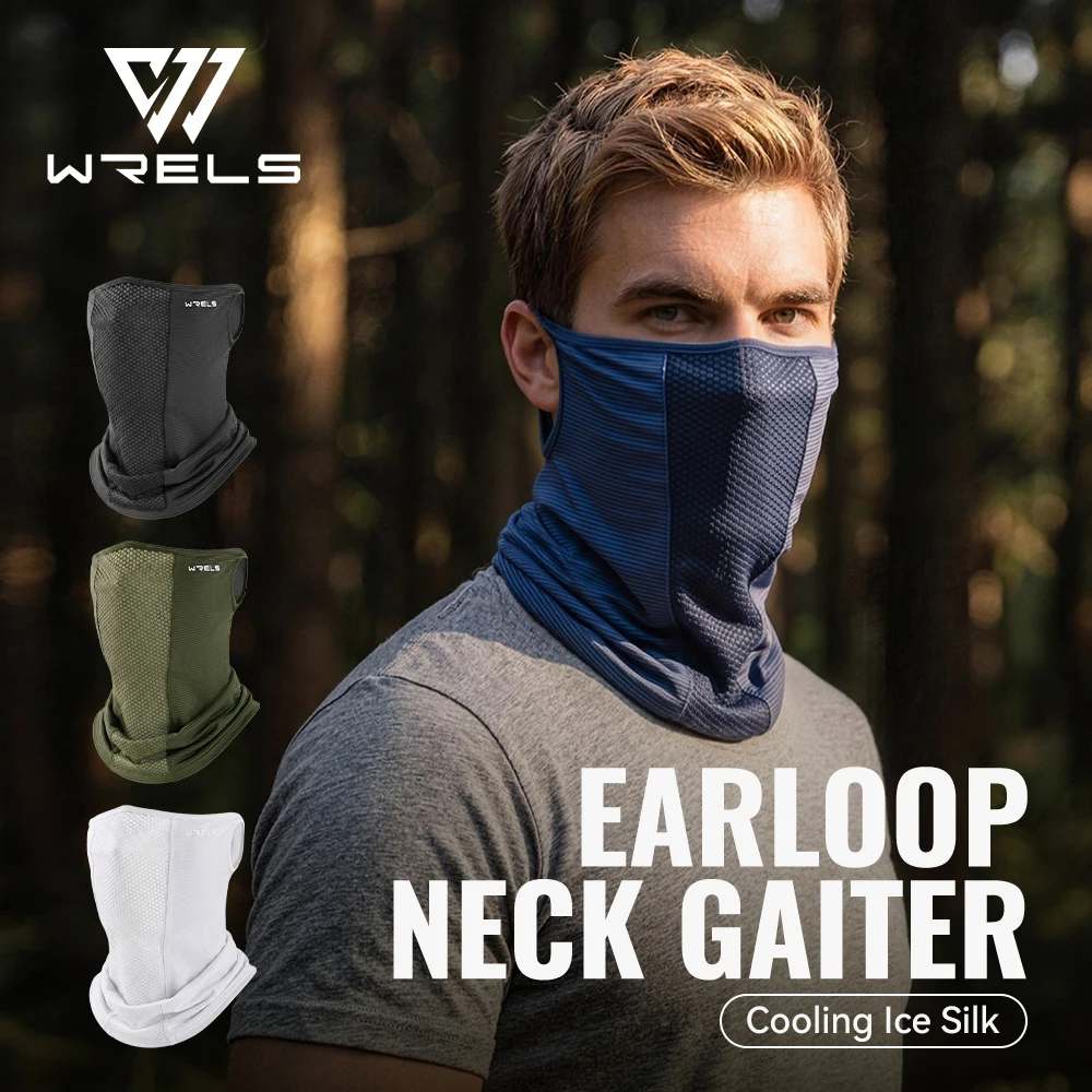 WRELS Balaclava Neck Gaiter Scarf Bandana UV Sun Protection Outdoors UPF 50+ Face Mask Cover for Women Men Sun Protection Mask