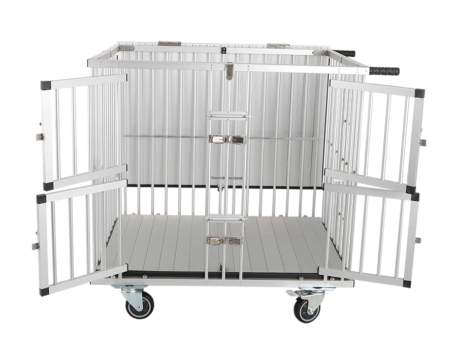 小型ペット用ケージ、犬用トロリー、ペットケージ、キャリー、ハウス、持ち運び可能なケージトロリー、ペットキャリー