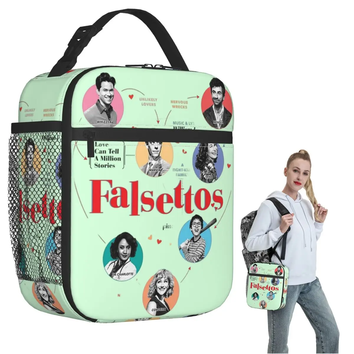 Falsettos 2016 Poster Insulated Lunch Bag for Women Children Portable Food Boxes Thermal Lunch Box Tote