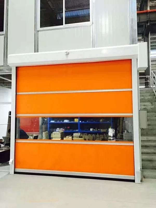 Auto Induction Interlocking Perspective Canvas Rolling Door, Breathable Anti-static Dust & Mosquito Proof Rapid Lift Shutter