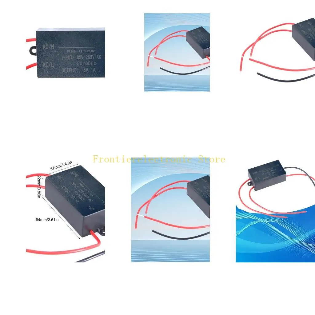 G8DB AC85V~265V 50/60Hz to DC15V 1A Power Supply Adapter With 14CM Cable For 15V
