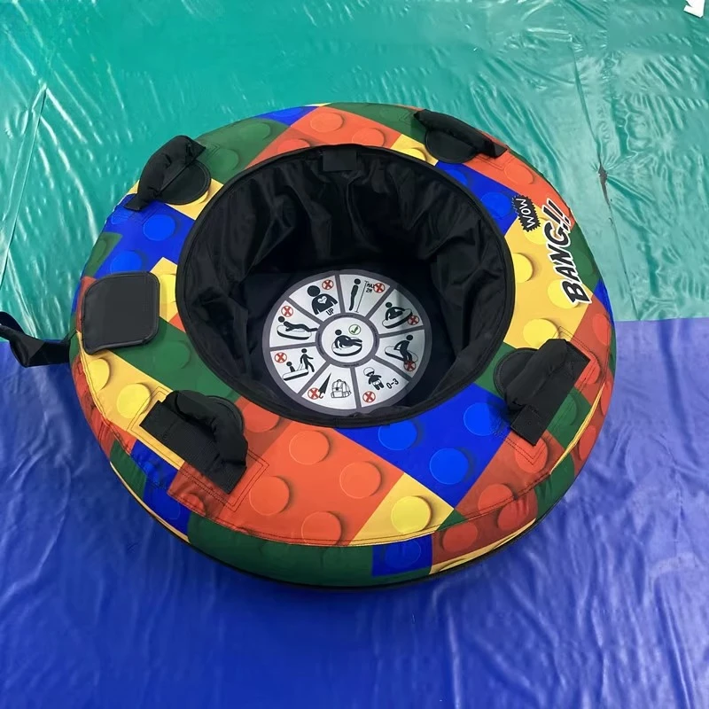 Inflatable Snow Tube 1 Person, Durable TPU Material, Adult Kids Outdoor Winter Fun, Safe Sledding Tubing Toy