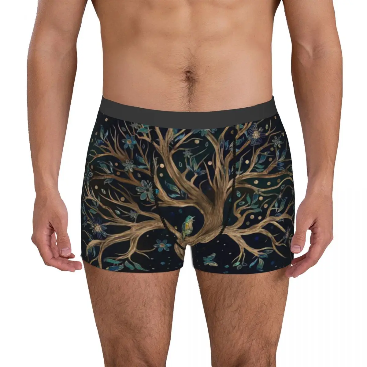 The Tree Of Life-Calzoncillos de algodón para hombre, ropa interior, pantalones cortos ventilados