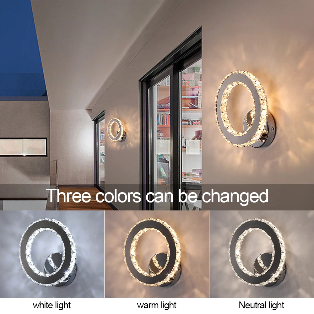 

Crystal Led Wall Lamp Bedroom Bedside Lighting Fixtures Modern Corridor Aisle Wall Sconce Luxury Luminaire for Decor Dining Room