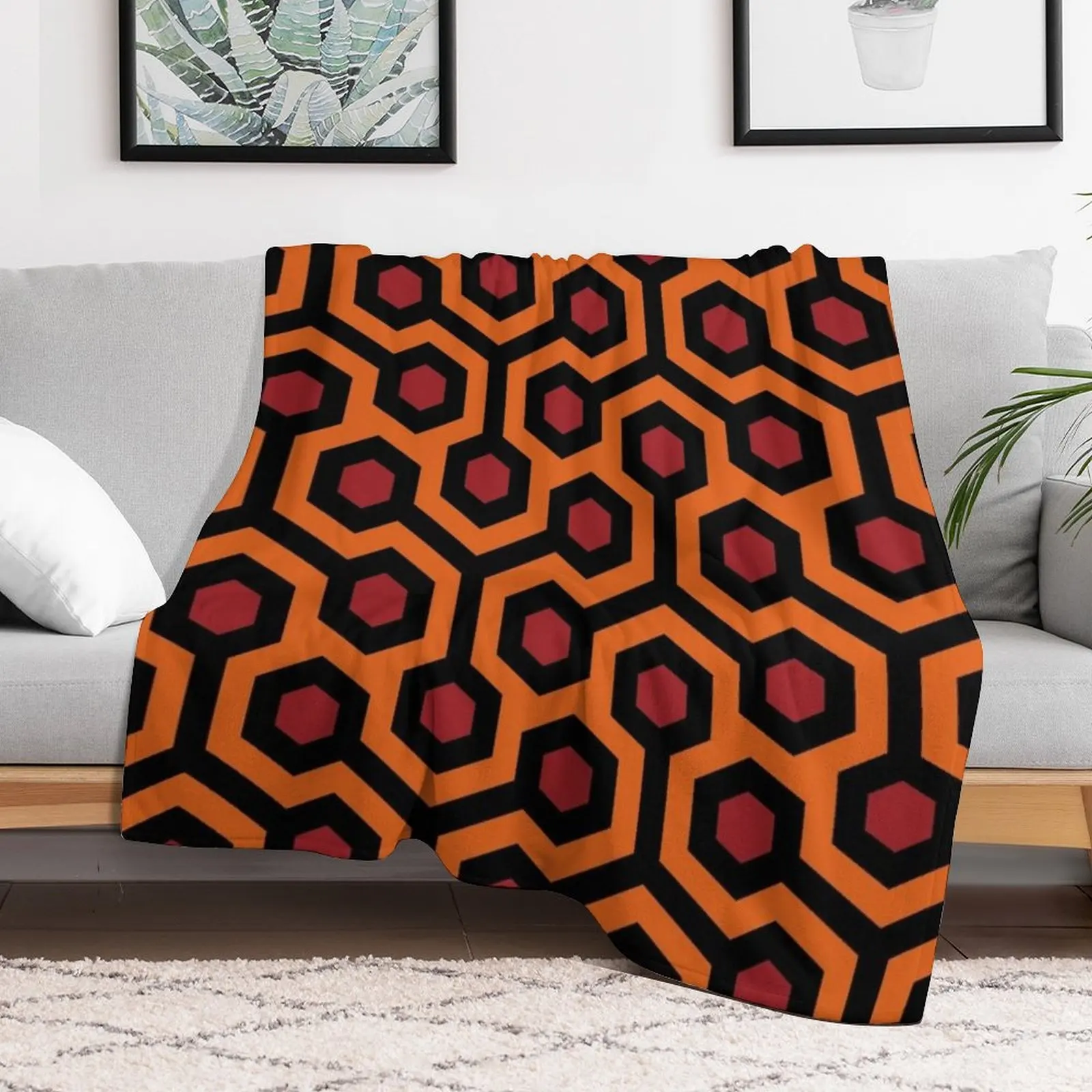 Overlook Hotel Carpet Pattern Variation Throw Blanket Soft Plush Blanket as Housewarming Gift