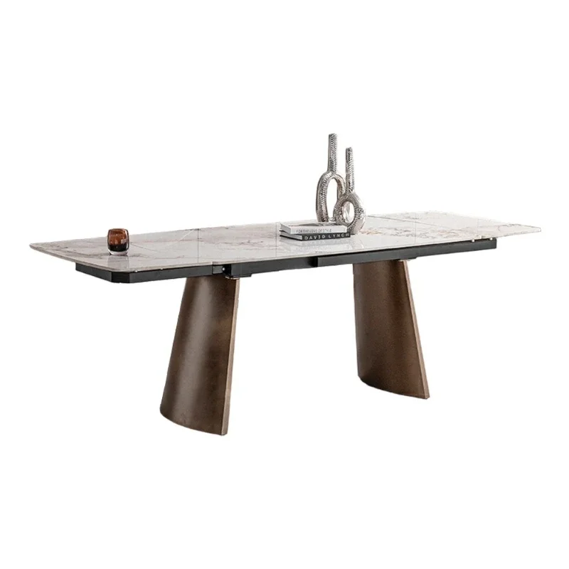Italian rotary retractable dining table deformation dining table 160-240 function dining table and chairs