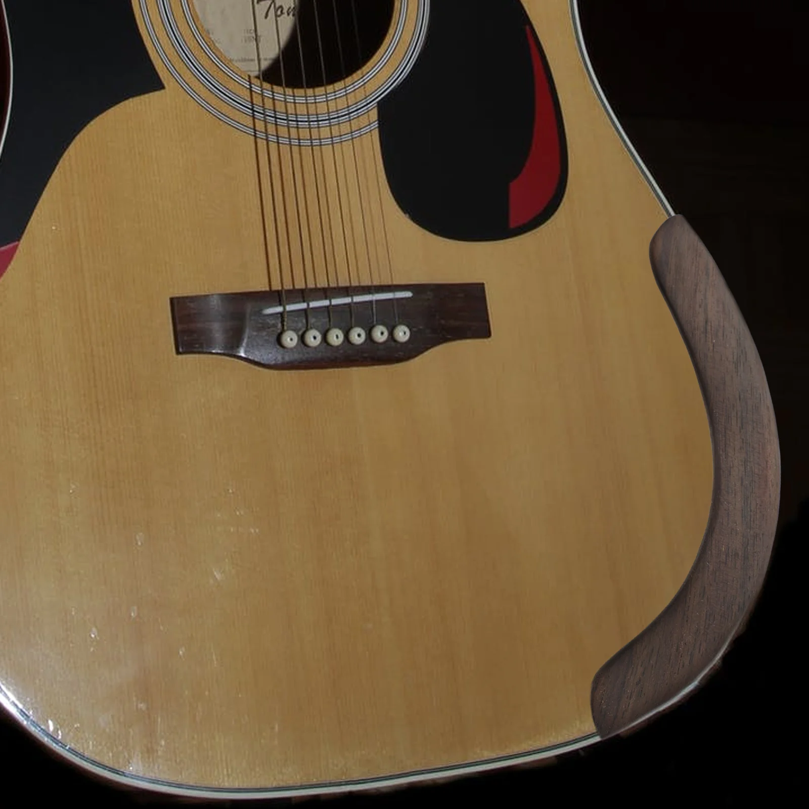 

Guitar Armrest Rosewood Natural High-Quality Wood Smooth Edges Supple Rubber Pad Non-Marking Guitar Accessory Instrument Part