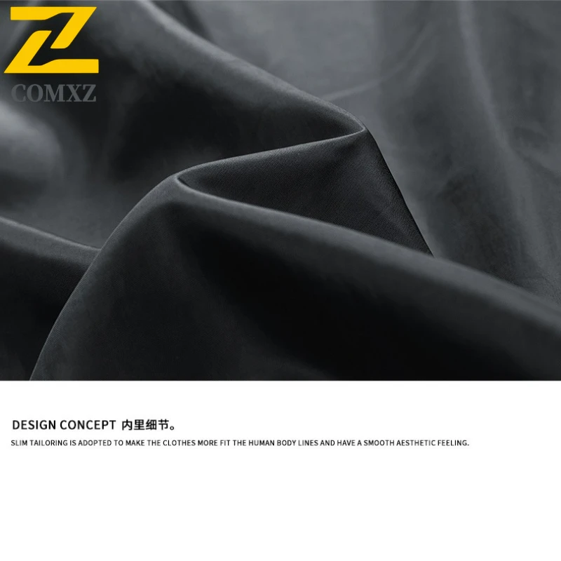 COMXZ Premium Leather Jacket Mens Classic Stand Collar Hiking Windproof Leather Coat Outdoor Sports Durable Autumn Outerwear​