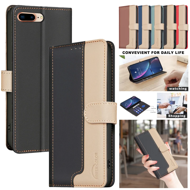 Cover Phone Case For iPhone SE4 SE 4 2024 11 Pro XS Max 6 6S 7 8 Plus SE3 SE2 Leather Cases Wallet Skin Friendly Magnetic Flip