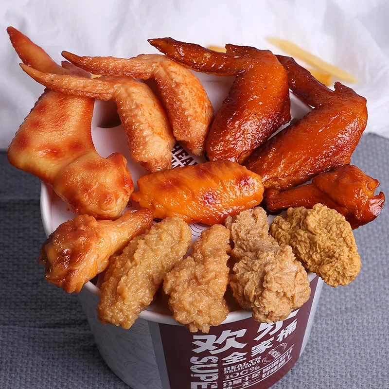 Simulated fried chicken legs and wings model props shop window shooting shopping mall food fried chicken shops toy wholesale