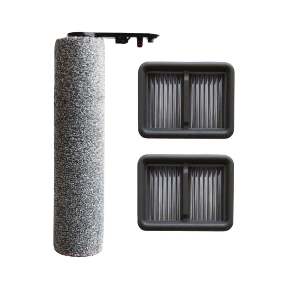For Dreame For H60Ultra HHR48C For H60Steam HHR34B Floor Scrubber Replacement Set: Roller Brush + 2 Filters 3 pcs
