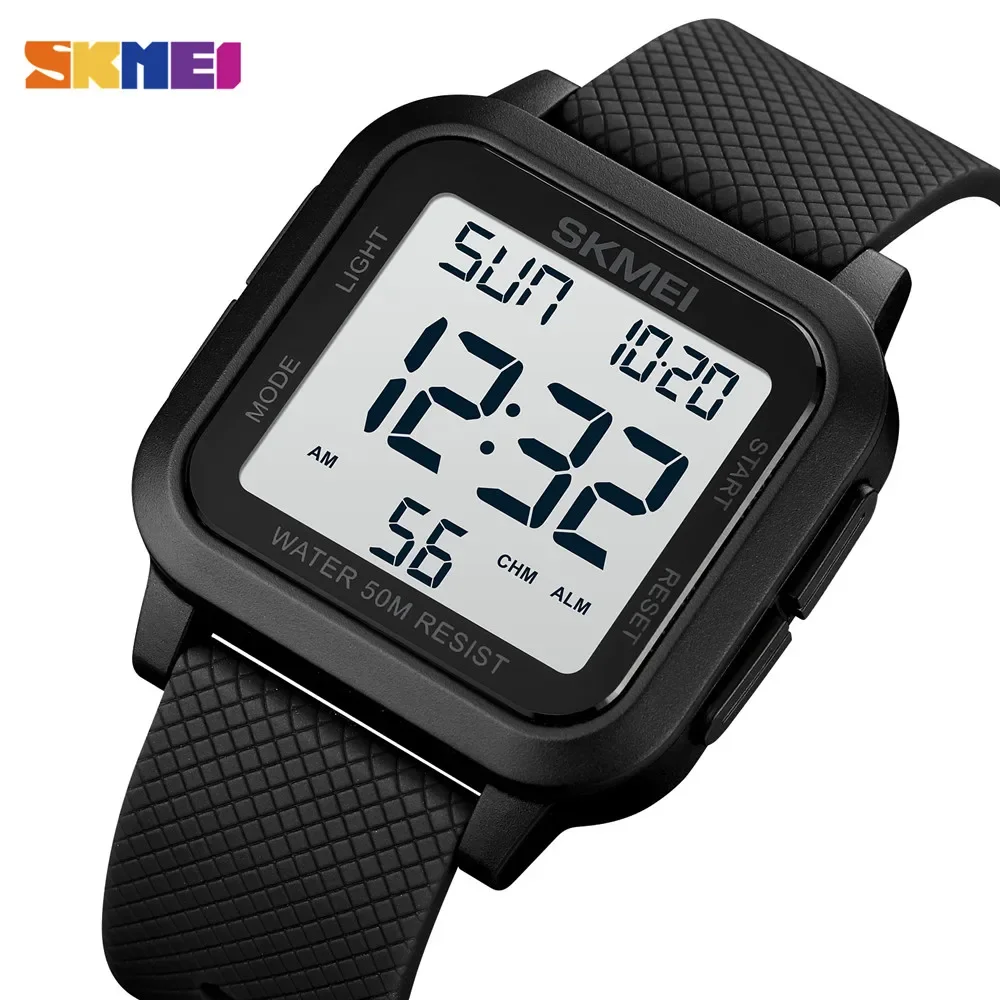 SKMEI 1894 Men's Digital Sports Watch Military Electronic Waterproof Student Square Plate Men's Watch Alarm Clock reloj hombre