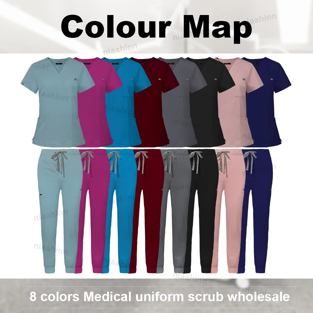 Hot Selling Medische Verpleegkundige Uniformen Vrouwen Hoogwaardige Ziekenhuisaccessoires Tandheelkundige Scrub Veterinaire Dierenwinkel Werkkleding Mannen