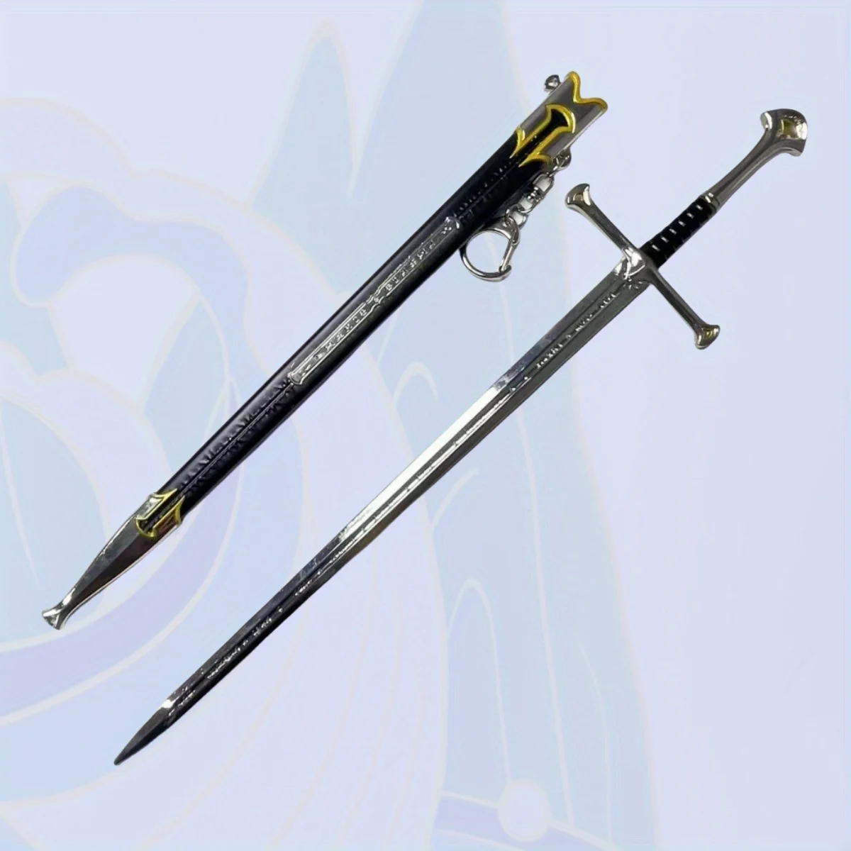 Épée Katana en métal le seigneur des anneaux, 11.8 pouces, sabre Original, couteau Ninja, sabre Katana japonais, accessoires de Cosplay, jouet accessoire