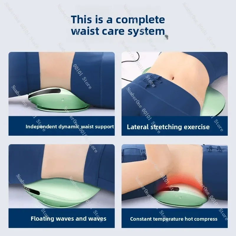 Vibration slows down and relaxes muscles, lumbar massager is hot|Household rechargeable waist deep hot compress massager