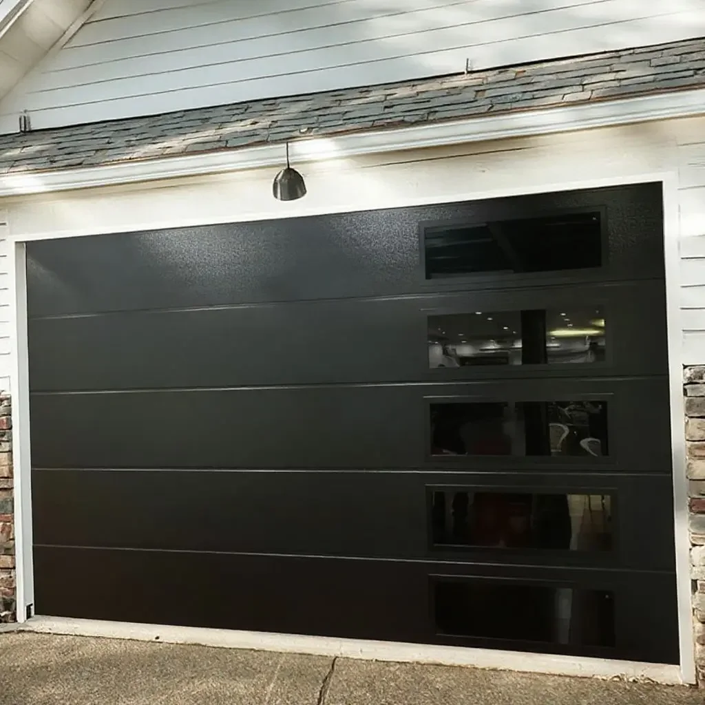 **c  Modern High End Electric Smart Remote Controlled Anti Theft Sectional Garage Door Villa Aluminum Garage Doors