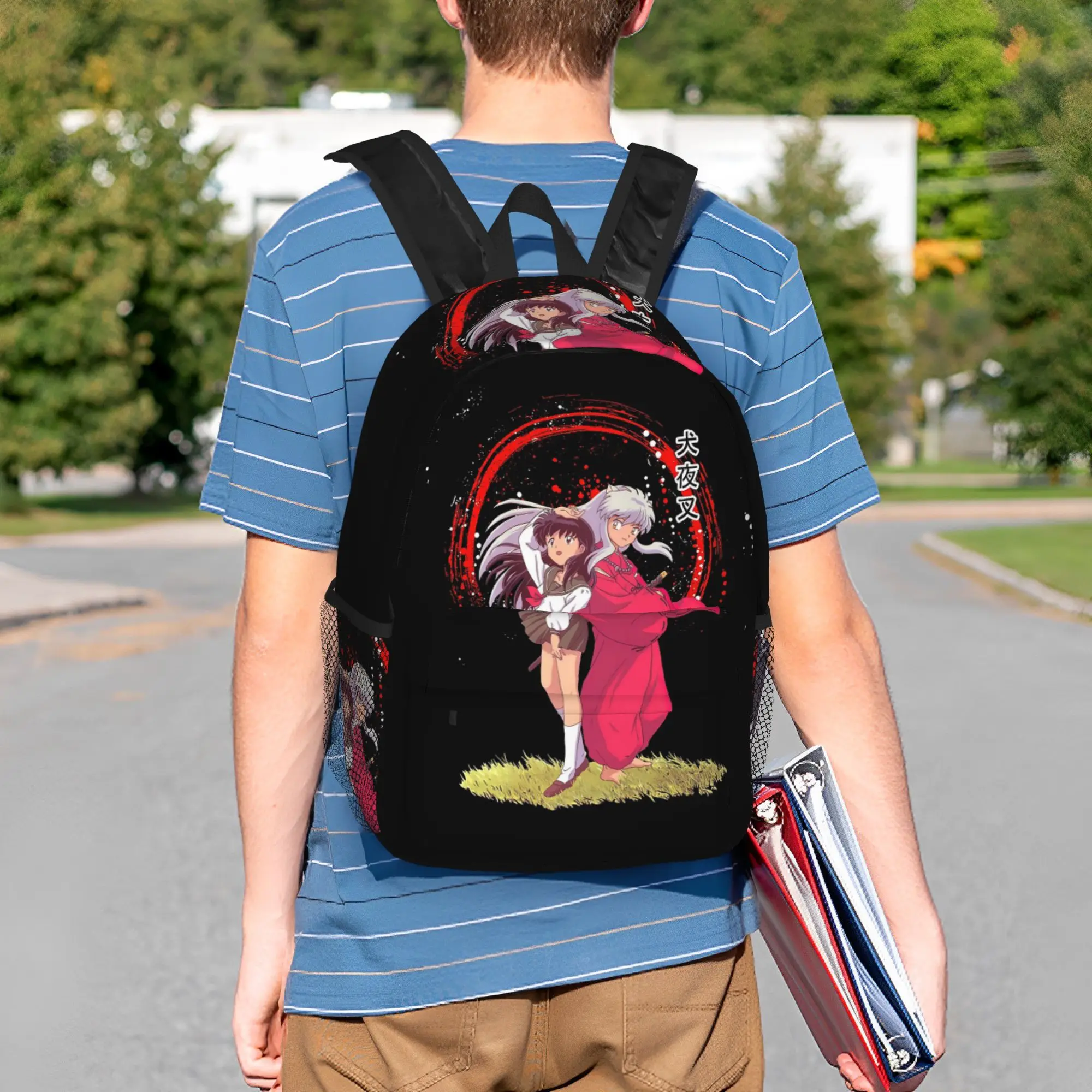 Anime Inuyasha Kagome Higurashi Backpack Hot Sale Daypack Large Capacity Boy Girl BookBag Shoulder Bags for Men Women School Bag view 3