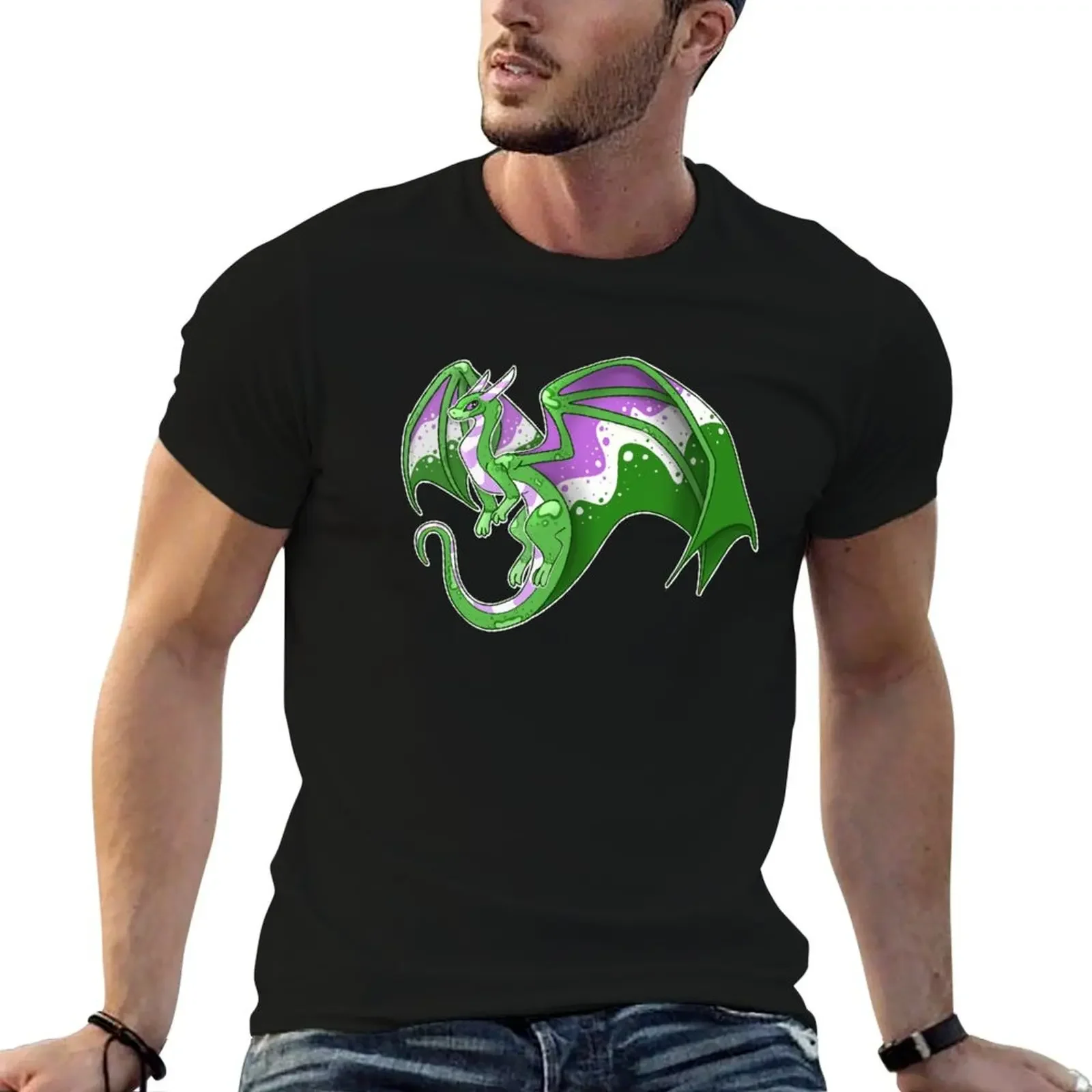 

Genderqueer Dragon Friend T-Shirt korean fashion heavyweights mens plain t shirts