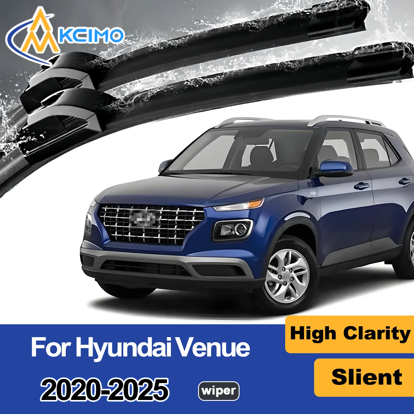 

2PCS New Front Windshield Wiper Blade for Hyundai Venue QX 2020-2025 Front Windshield Auto Wipers Blade Accessories 2025 2024