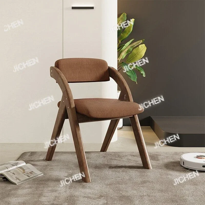 HSFully ausgestatteter Massivholz-Esszimmerstuhl, klappbarer Klapphocker für Zuhause, Büro- und Besprechungsstuhl, kann gestapelt werden