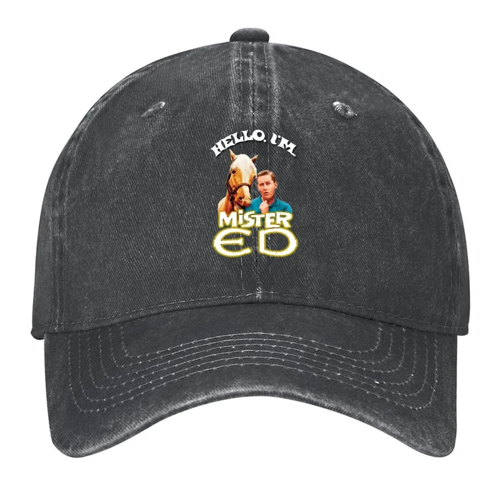 

Hello I'm Mister Ed and Wilbur Post Talking Horse Tribute Baseball Cap Anime Hat Hat Luxury Brand western Hat For Man Women's
