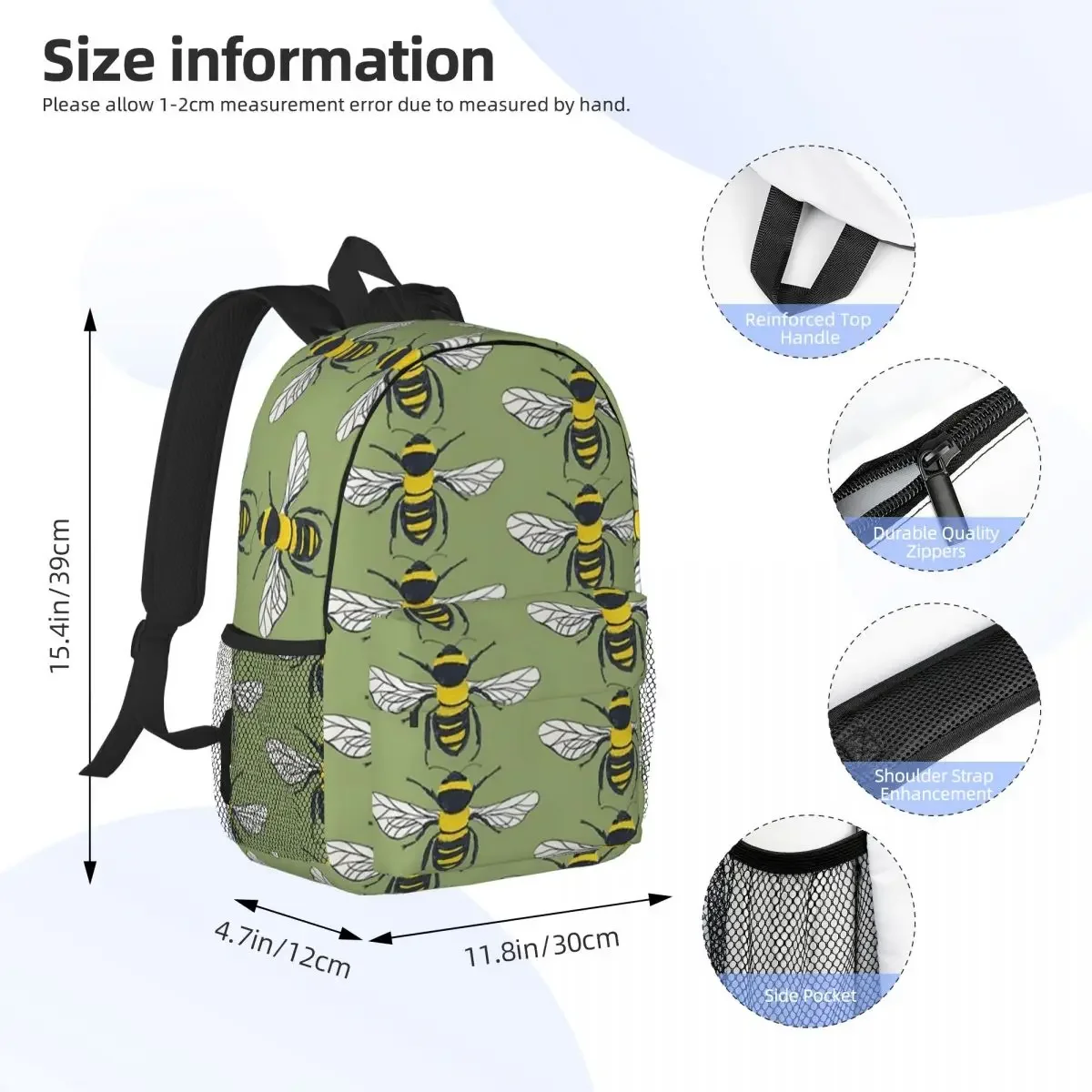 BEE Rue Backpacks Teenager Bookbag Cartoon Children School Bags Laptop Rucksack Shoulder Bag Large Capacity