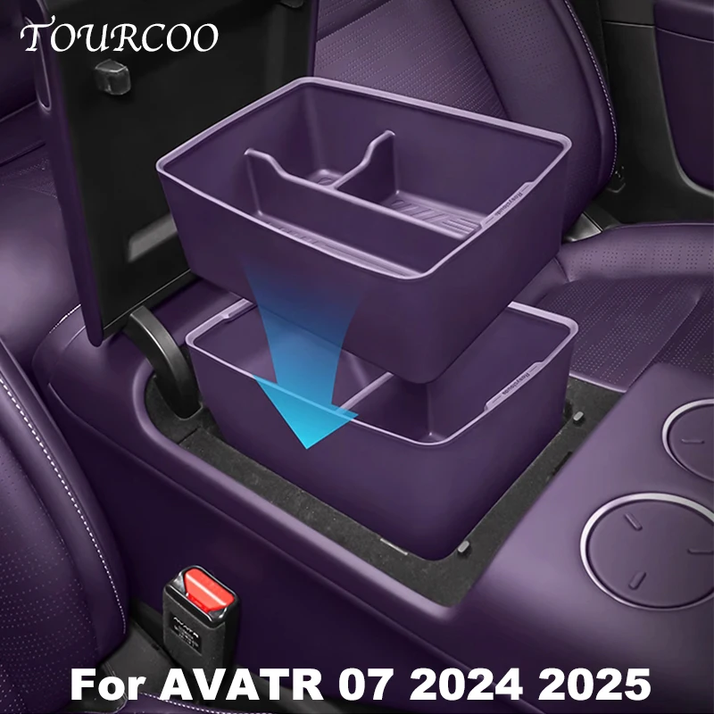 

For AVATR 07 2024 2025 Central Control Armrest Box Storage Box Silicone Decoration Waterproof Storage Box Accessories