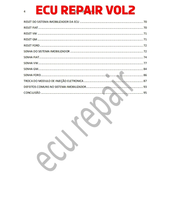 ECU Repair Advanced Course PDF E-book TECHNICAL REPAIR MANUAL IN INJECTION MODULES ELECTRONIC ECU REPROGRAMMING AND IMMOBILIZERS