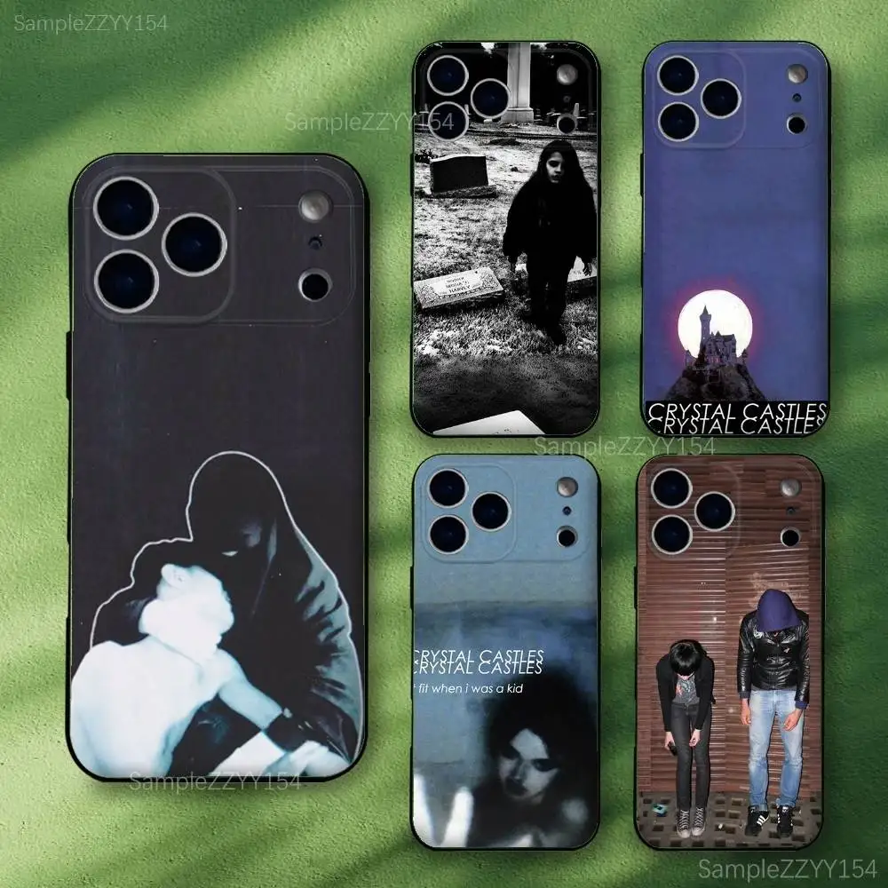 

Crystal Castles Band Alice Glass Phone Case For iPhone 17,16,15,14,13,12,Pro,Max,Plus,E,SE4,Air,Mini Black Soft Funda