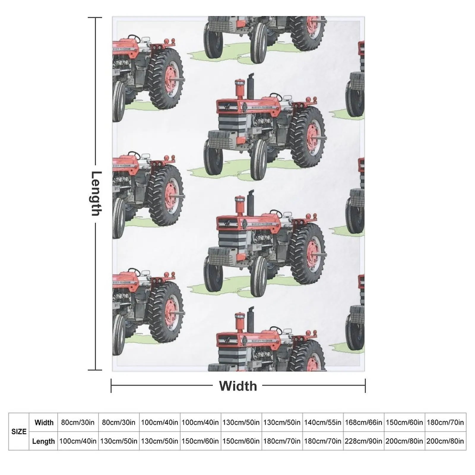 Massey Ferguson 1150 tractor pencil drawing Throw Blanket couch cozy soft plush fuzzy picnic outdoor blanket