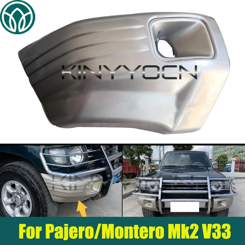 

Car Fog Light Hood For Mitsubishi Pajero/Montero Mk2 V33 1990-2000 Front Bumper Corner Kit Cover With Hole