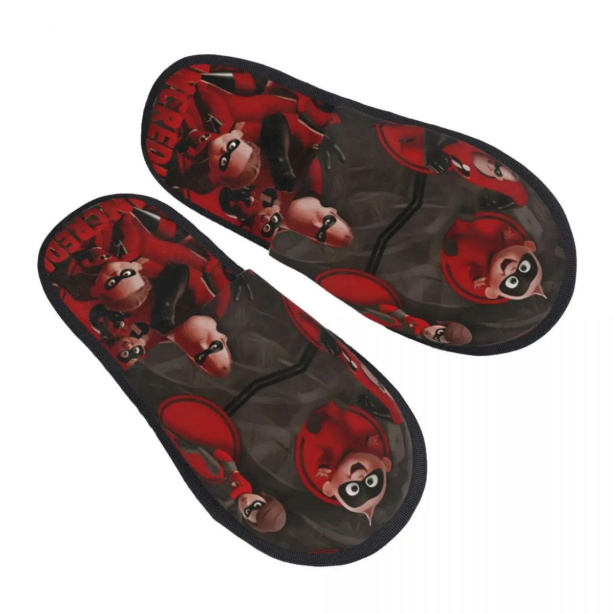 

Custom The Incredibles Soft Memory Foam House Slippers Women Bob Parr Comfy Warm Anti-skid Sole Slipper