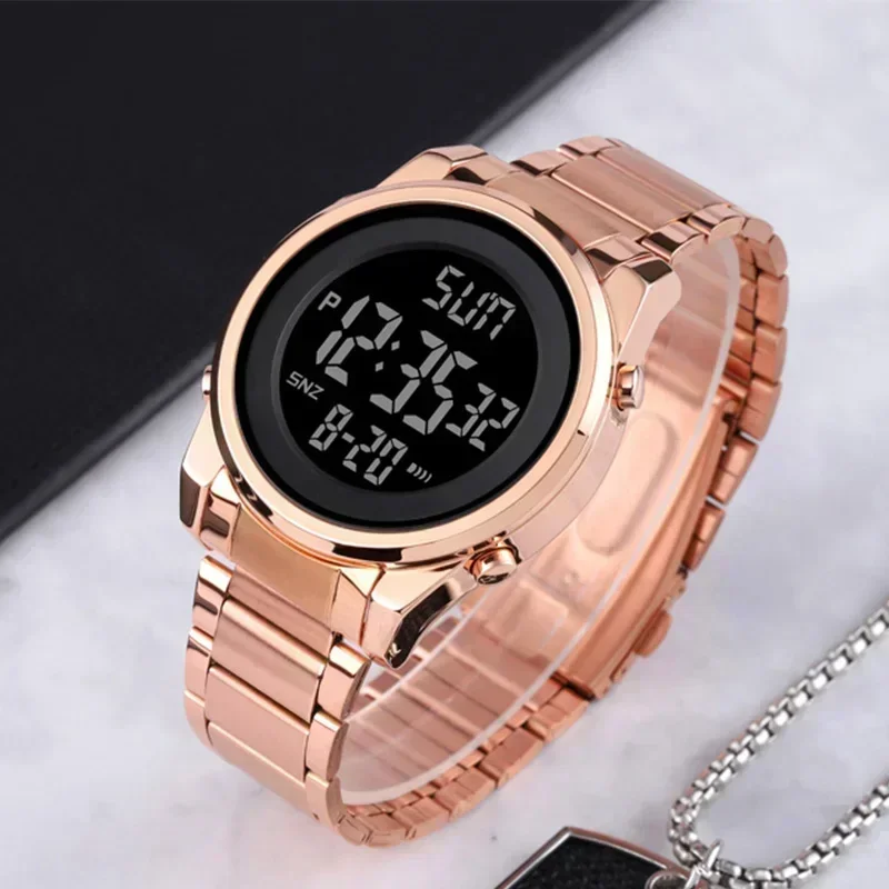 SKMEI 1611 Jam Alarm, jam tangan Digital pria untuk pria reloj hombre, jam tangan pria Digital LED modis