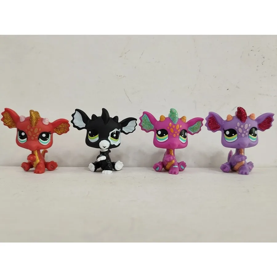4pcs/lot LPS Toys Pet Shop Rat Dragon #2484ooak#2663#2660 Animal Figures