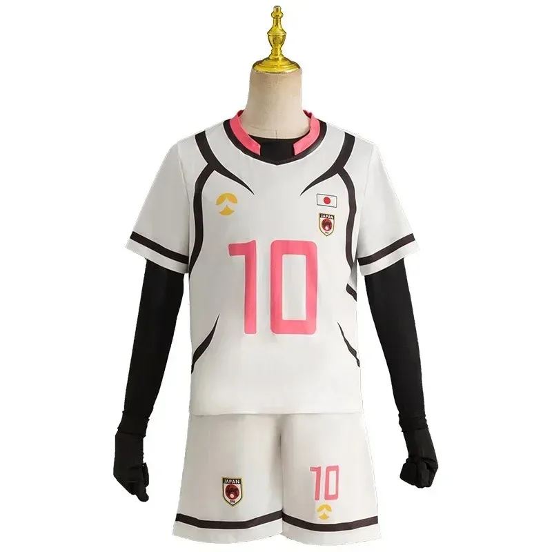 20151123-アニメブルーロック伊藤沙世コスプレ衣装-u20-競技白ピンク-no10-サッカーチームユニフォームウィッグマンキャンパスジムナス