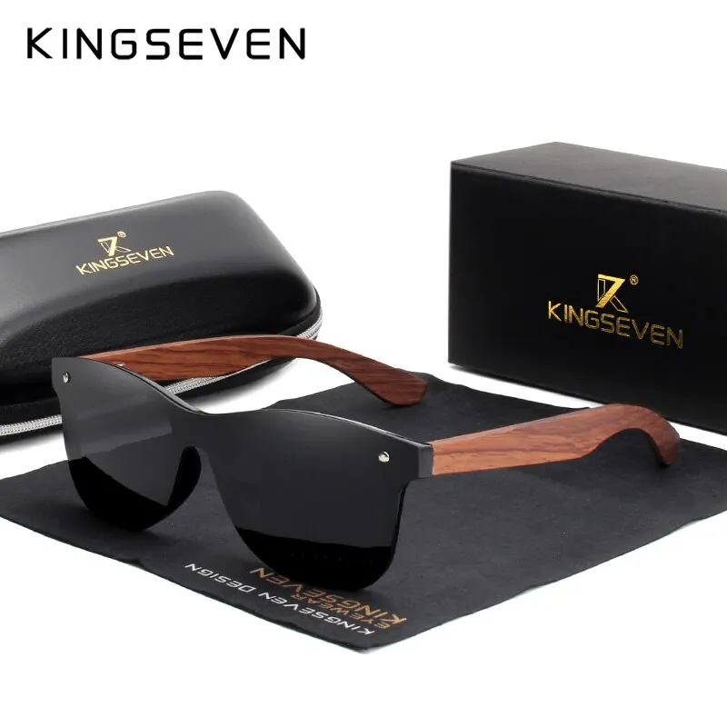 KINGSEVEN Natuurlijke Houten Zonnebril Mannen Vintage Klassieke Gepolariseerde Mode Vrouwen Elegante Handgemaakte Houten Zonnebril Rijden voor Mannen