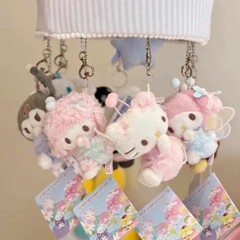 

Flower Field Honey Words Series Hello Kitty Kuromi Cinnamoroll Fur Pendant Bag Accessories Cute Birthday Gifts for Girls