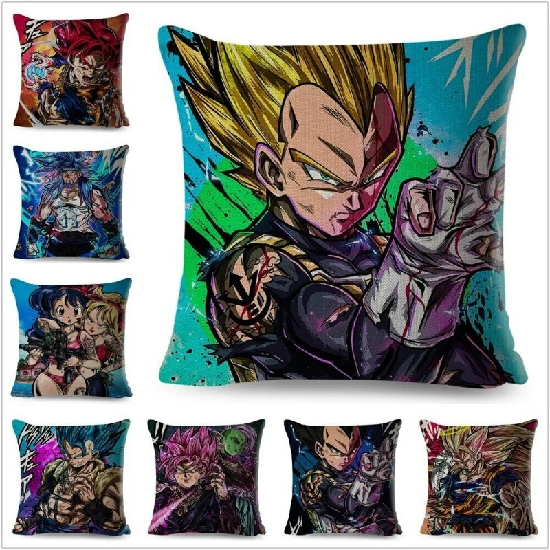 Fashion Tattoo Japan Anime Dragon Ball flax Cushion Cover for Sofa Home Naruto