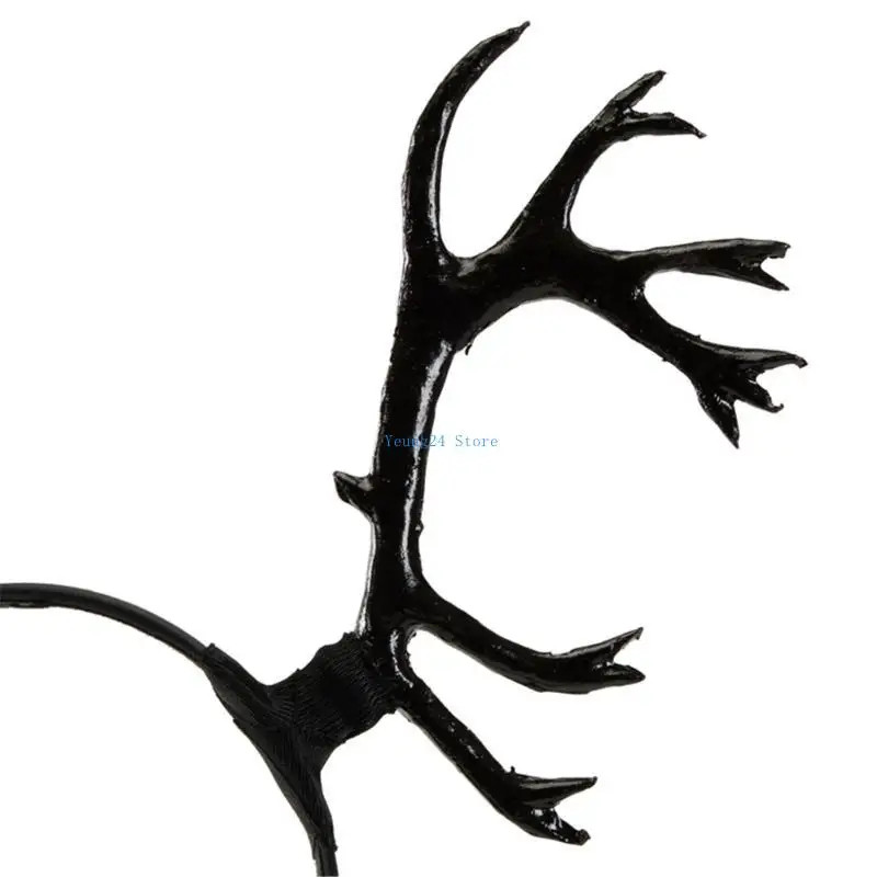 P8DB ゴシックアントラーホーンコスプレパーティー漫画コスプレハロウィン漫画ロールプレイ衣装プロムパーティーライブショー帽子